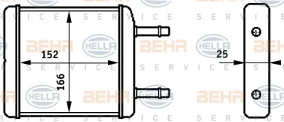 8FH 351 313-181 BEHR/HELLA/PAGID Радиатор отопителя салона