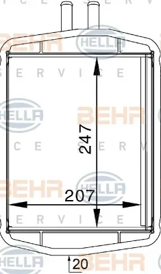 Радиатор отопителя салона BEHR/HELLA/PAGID 8FH 351 313-241