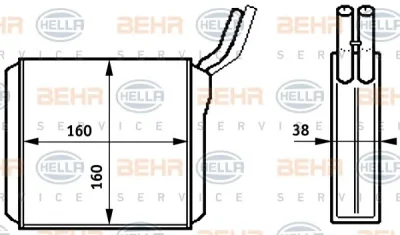 Радиатор отопителя салона BEHR/HELLA/PAGID 8FH 351 313-261