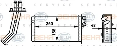 8FH 351 313-311 BEHR/HELLA/PAGID Радиатор отопителя салона