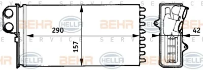 8FH 351 313-431 BEHR/HELLA/PAGID Радиатор отопителя салона