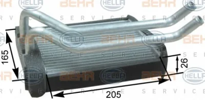 8FH 351 315-221 BEHR/HELLA/PAGID Радиатор отопителя салона