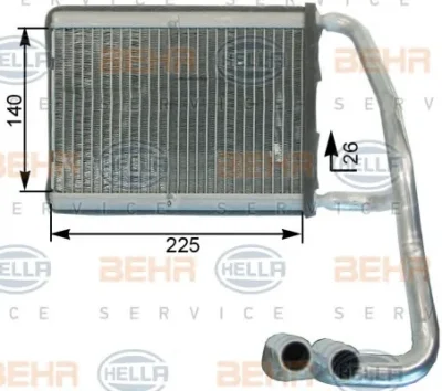 8FH 351 315-301 BEHR/HELLA/PAGID Радиатор отопителя салона