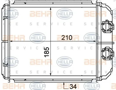 8FH 351 315-381 BEHR/HELLA/PAGID Радиатор отопителя салона