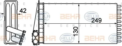 8FH 351 315-461 BEHR/HELLA/PAGID Радиатор отопителя салона