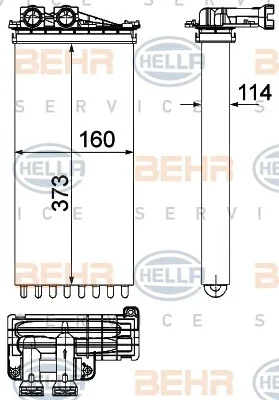 8FH 351 315-581 BEHR/HELLA/PAGID Радиатор отопителя салона