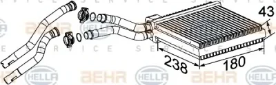 8FH 351 315-641 BEHR/HELLA/PAGID Радиатор отопителя салона