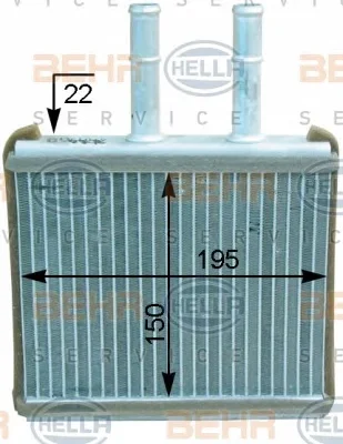 8FH 351 315-751 BEHR/HELLA/PAGID Радиатор отопителя салона