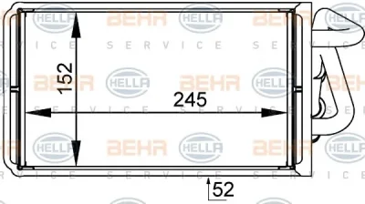 8FH 351 333-001 BEHR/HELLA/PAGID Радиатор отопителя салона