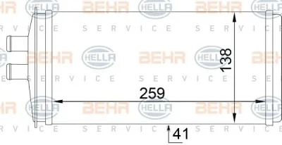 8FH 351 333-021 BEHR/HELLA/PAGID Радиатор отопителя салона