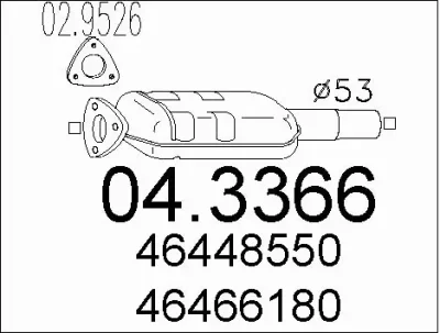 04.3366 MTS Катализатор