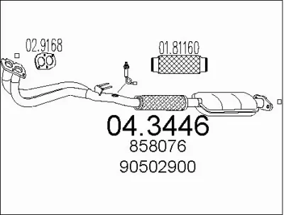 04.3446 MTS Катализатор