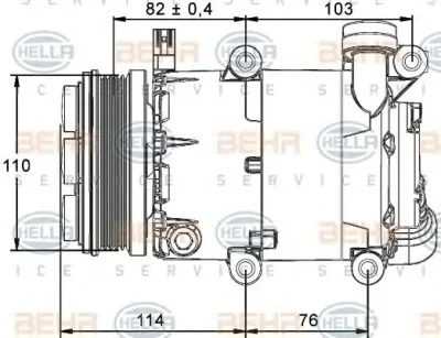 Компрессор кондиционера BEHR/HELLA/PAGID 8FK 351 113-461