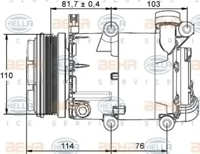 Компрессор кондиционера BEHR/HELLA/PAGID 8FK 351 113-471