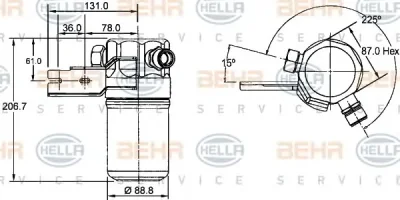 8FT 351 192-391 BEHR/HELLA/PAGID Осушитель кондиционера