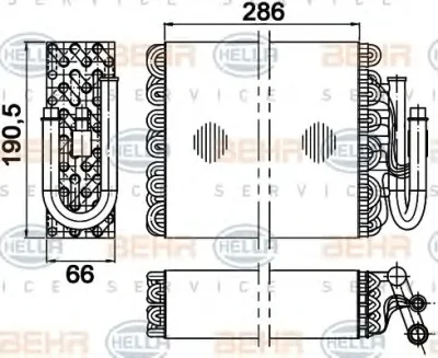 8FV 351 210-244 BEHR/HELLA/PAGID Испаритель кондиционера