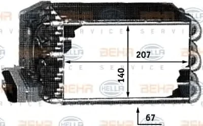 8FV 351 210-691 BEHR/HELLA/PAGID Испаритель кондиционера