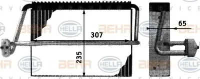 8FV 351 210-701 BEHR/HELLA/PAGID Испаритель кондиционера