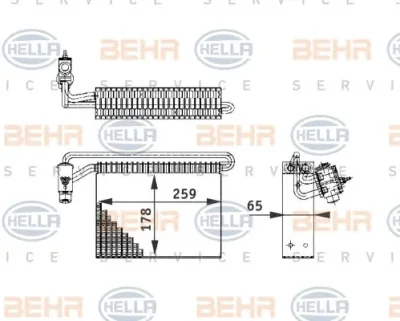 8FV 351 210-721 BEHR/HELLA/PAGID Испаритель кондиционера