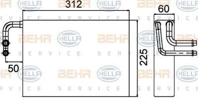 8FV 351 210-801 BEHR/HELLA/PAGID Испаритель кондиционера