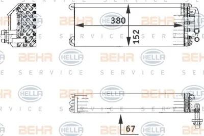8FV 351 211-171 BEHR/HELLA/PAGID Испаритель кондиционера