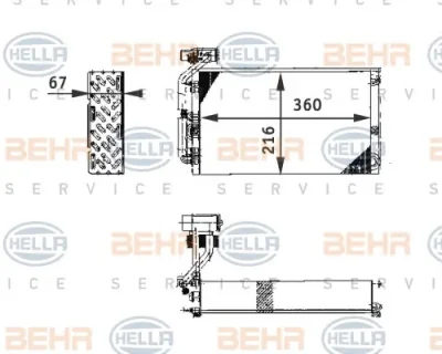 8FV 351 211-671 BEHR/HELLA/PAGID Испаритель кондиционера