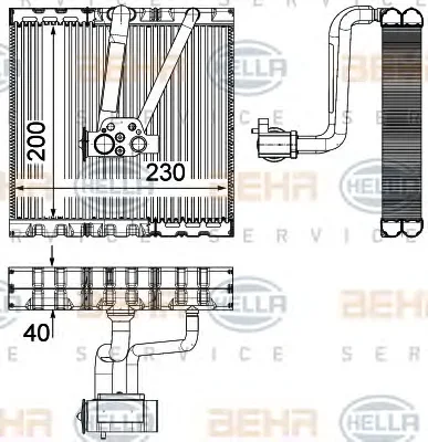 Испаритель кондиционера BEHR/HELLA/PAGID 8FV 351 330-711