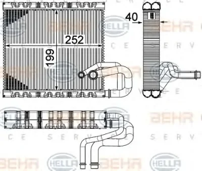 Испаритель кондиционера BEHR/HELLA/PAGID 8FV 351 331-131