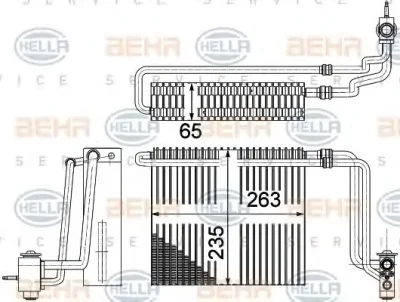 8FV 351 331-171 BEHR/HELLA/PAGID Испаритель кондиционера