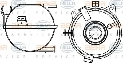 8MA 376 705-351 BEHR/HELLA/PAGID Расширительный бачок охлаждающей жидкости