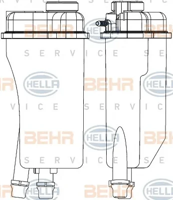 8MA 376 731-501 BEHR/HELLA/PAGID Расширительный бачок охлаждающей жидкости