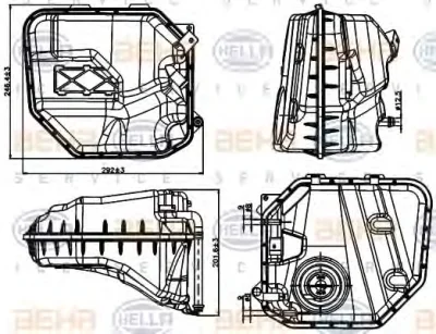 8MA 376 737-201 BEHR/HELLA/PAGID Расширительный бачок охлаждающей жидкости