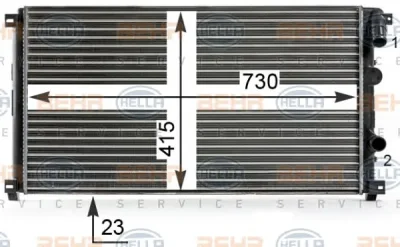 8MK 376 700-314 BEHR/HELLA/PAGID Радиатор охлаждения двигателя