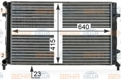 Радиатор охлаждения двигателя BEHR/HELLA/PAGID 8MK 376 700-494