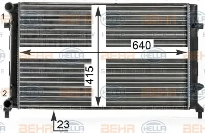 8MK 376 700-494 BEHR/HELLA/PAGID Радиатор охлаждения двигателя