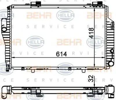 Радиатор охлаждения двигателя BEHR/HELLA/PAGID 8MK 376 701-714