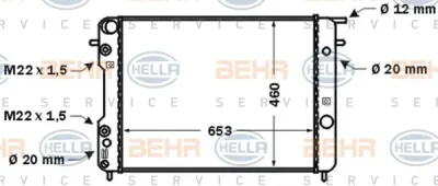 8MK 376 704-541 BEHR/HELLA/PAGID Радиатор охлаждения двигателя