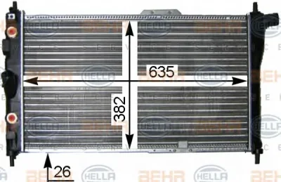 8MK 376 705-581 BEHR/HELLA/PAGID Радиатор охлаждения двигателя