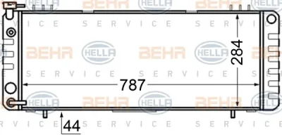 8MK 376 705-771 BEHR/HELLA/PAGID Радиатор охлаждения двигателя