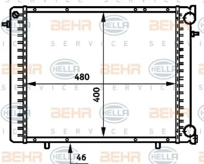 8MK 376 706-211 BEHR/HELLA/PAGID Радиатор охлаждения двигателя