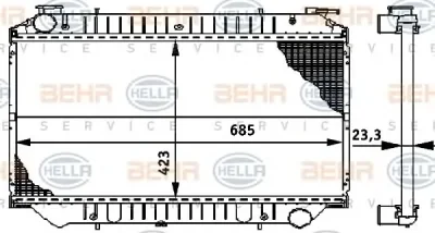 8MK 376 706-441 BEHR/HELLA/PAGID Радиатор охлаждения двигателя