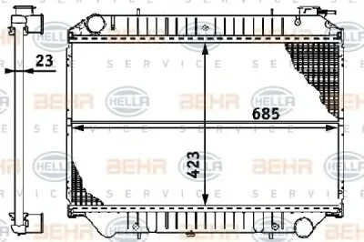 8MK 376 706-451 BEHR/HELLA/PAGID Радиатор охлаждения двигателя