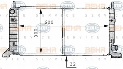 8MK 376 706-661 BEHR/HELLA/PAGID Радиатор охлаждения двигателя