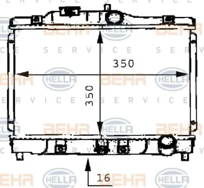 8MK 376 706-691 BEHR/HELLA/PAGID Радиатор охлаждения двигателя