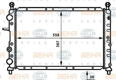 8MK 376 707-001 BEHR/HELLA/PAGID Радиатор охлаждения двигателя