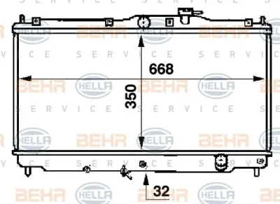 8MK 376 707-351 BEHR/HELLA/PAGID Радиатор охлаждения двигателя