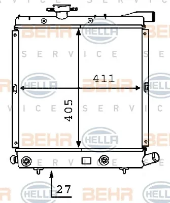 Радиатор охлаждения двигателя BEHR/HELLA/PAGID 8MK 376 707-481