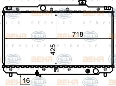 8MK 376 707-511 BEHR/HELLA/PAGID Радиатор охлаждения двигателя