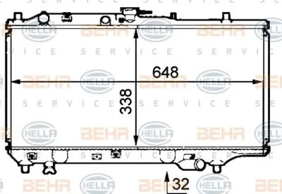 8MK 376 707-661 BEHR/HELLA/PAGID Радиатор охлаждения двигателя