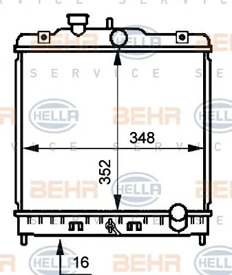 8MK 376 707-781 BEHR/HELLA/PAGID Радиатор охлаждения двигателя